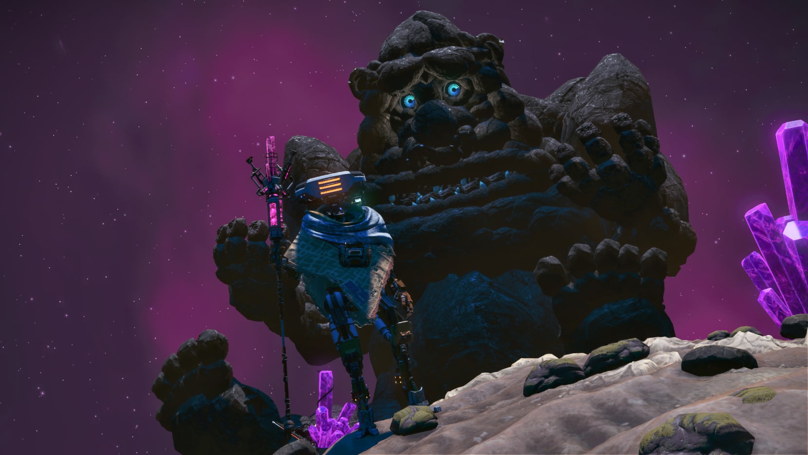 The Rockbiter from The NeverEnding Story, as a No Man's Sky base build